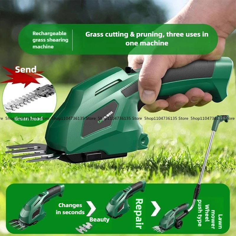 

Small Electric Lawn Mower, Rechargeable Handheld Home, Lithium Battery , Lawn Mowing Tool