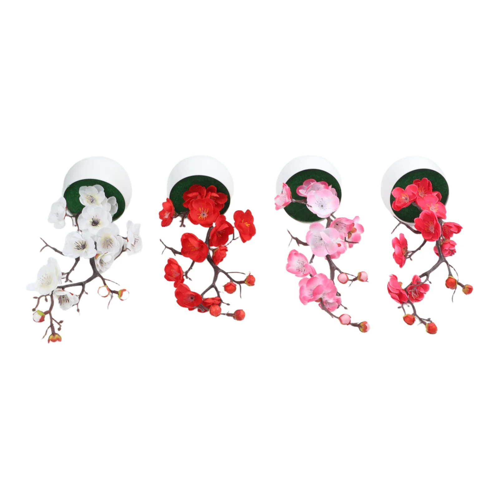 Artificial Wax for plum Blossom Bonsai Branch for Living Space Table Shelf Mantel Decor Fake Flower Plate Planting Arrangement