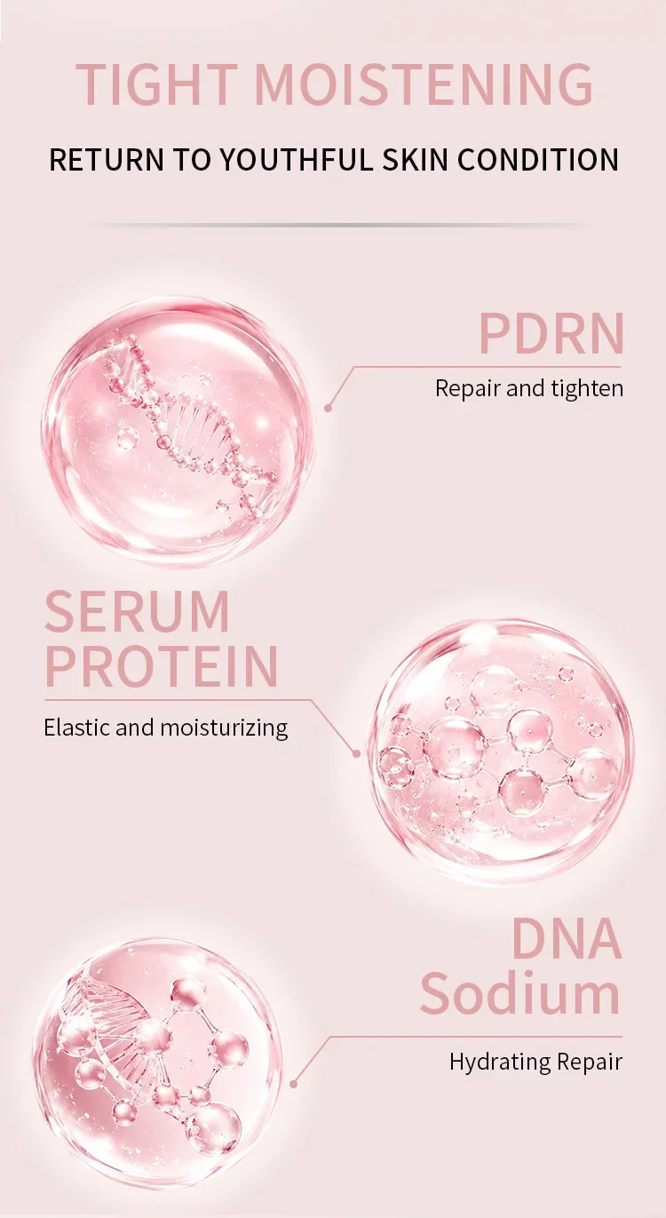 PDRN Salmon Protein Glow Serum, Visibly Plump Skin, Smooth Fine Lines, Gentle Barrier Recovery for Sensitive Complexion