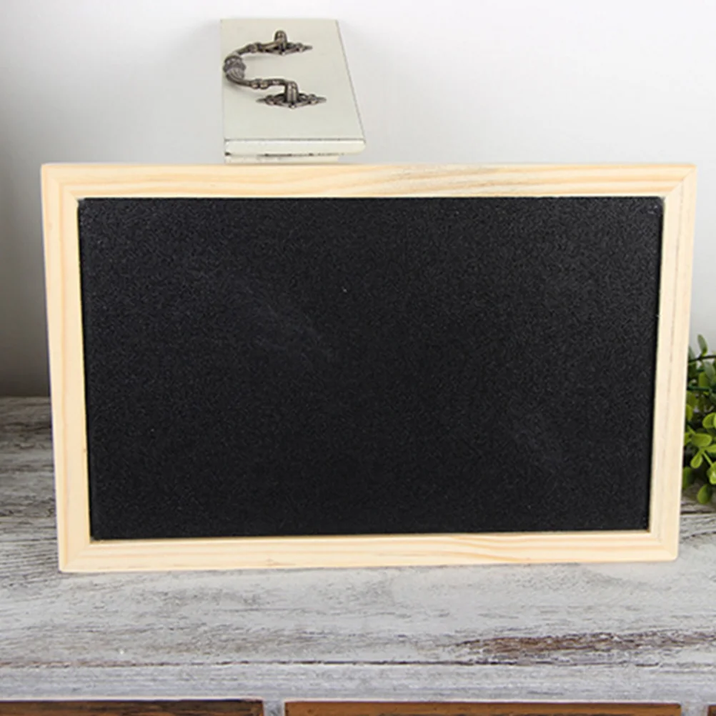 

Double Sided Hanging Message Board Wooden Cafe Chalkboard Sign Double-sided Blackboard