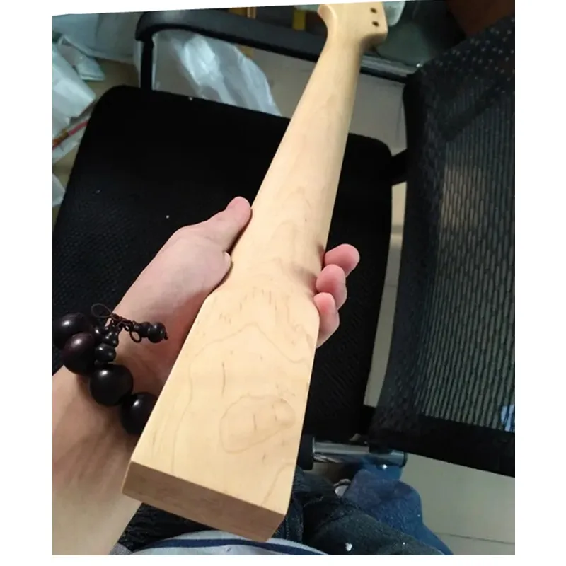 24-Bündiger Ahorn E-Gitarrenhals mit Ahorn-Griffbrett-Einlage, Blauer Lebensbaum, Holzfarben, Gitarrenzubehörteile – Detail 2