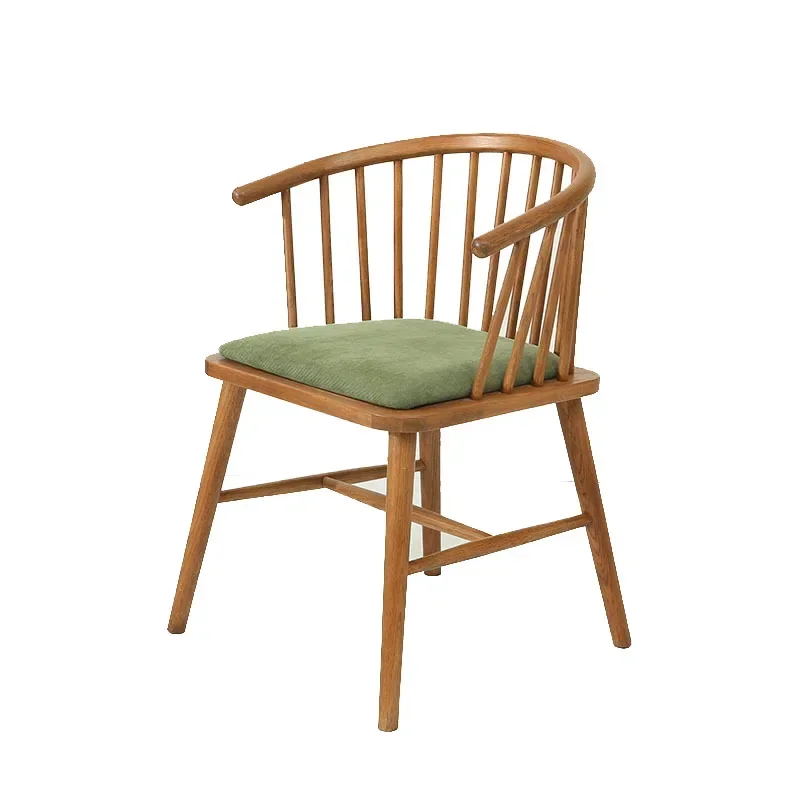 Nordic Solid Wood Windsor Armchair Simple Hotel Chair Leisure Princess Chairs Office Negotiation Outdoor Camping Stool