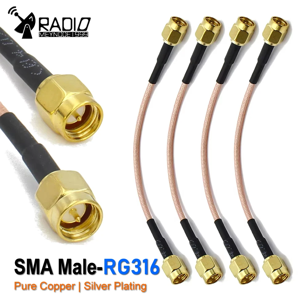 SMA to SMA Cable Male to Male Connector Antenna extension jumper RF cable Pigtail Adapter Cable RG316 For WIFI 3G 4G GSM Antenna