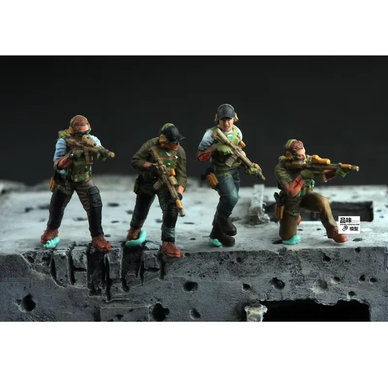

1/72 British 22nd Special Air Service Sas Special Forces 4-Person Model Figurine Toy For Boys' Special Birthday Gift