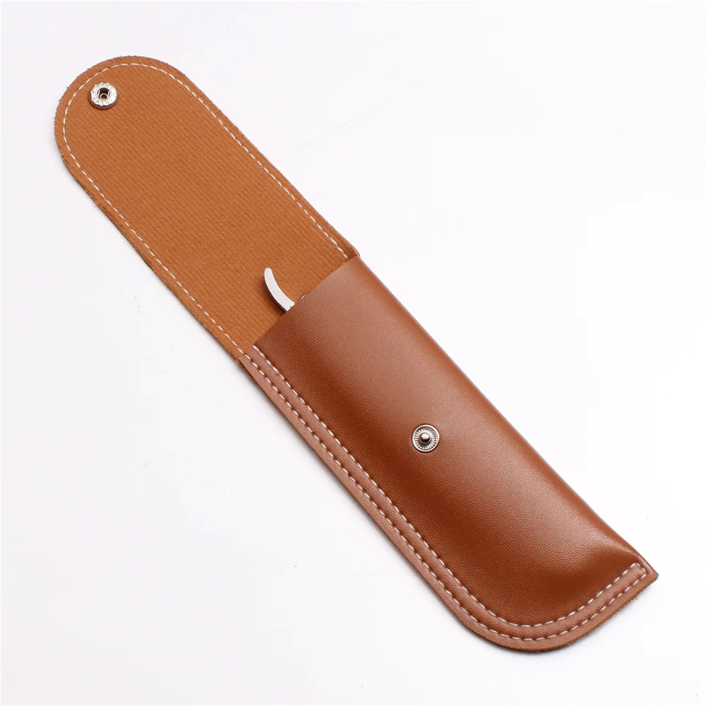 Leather Razor Case Shaver Pouches Keeps Your Razor and Razor Blade Safe PU Leather Black Protective Bag Storage Bag