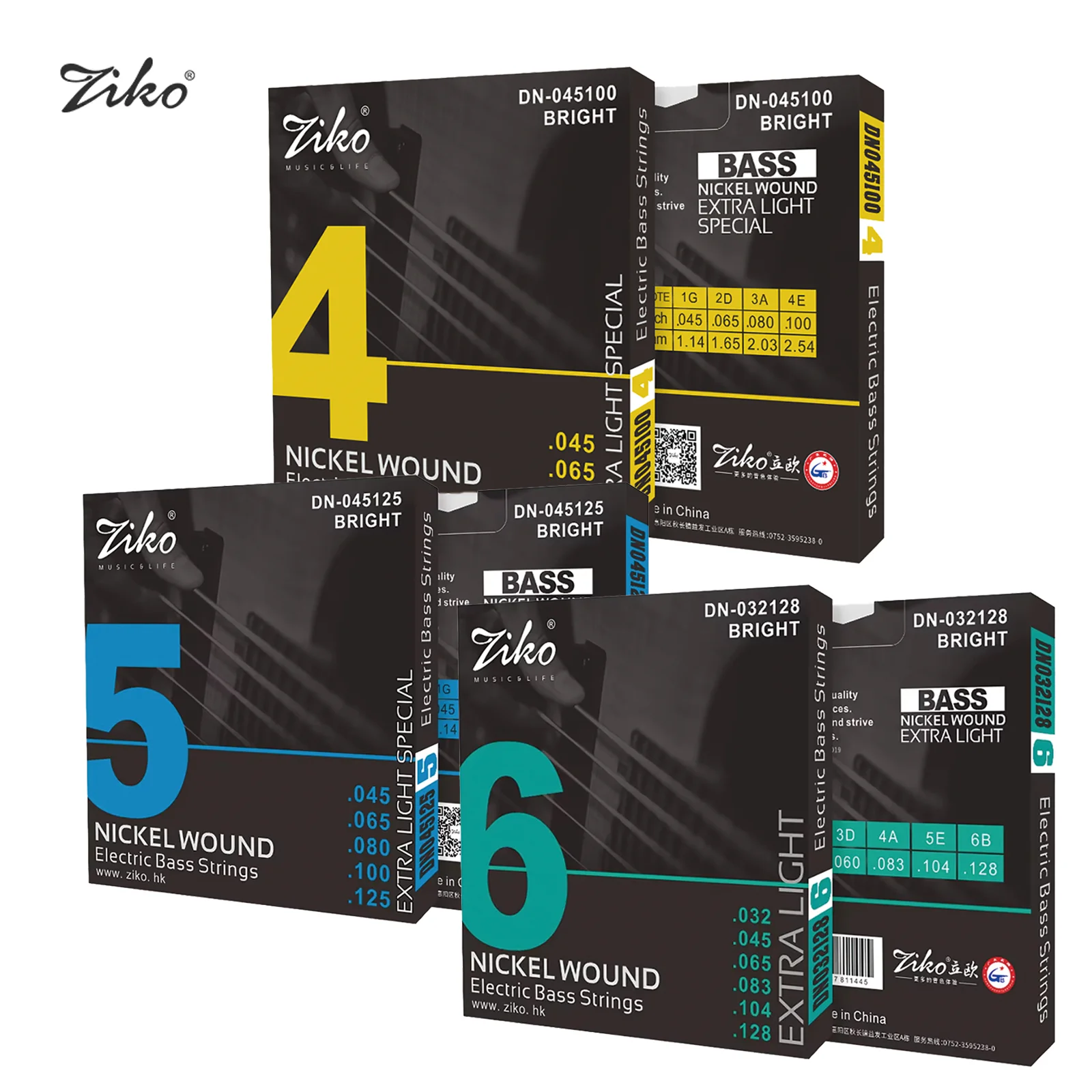 cordas-para-baixo-eletrico-ziko-especificacoes-completas-para-cordas-4-5-6-versao-enrolada-em-niquel-de-tom-brilhante