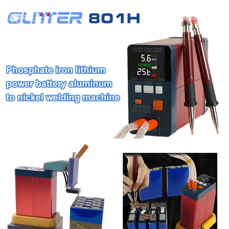 801H Glitter Pulse Spot Welder 19.8KW 3500A High Power Aluminum Nickel Battery Welding Machine Advanced Butt Welding Technology