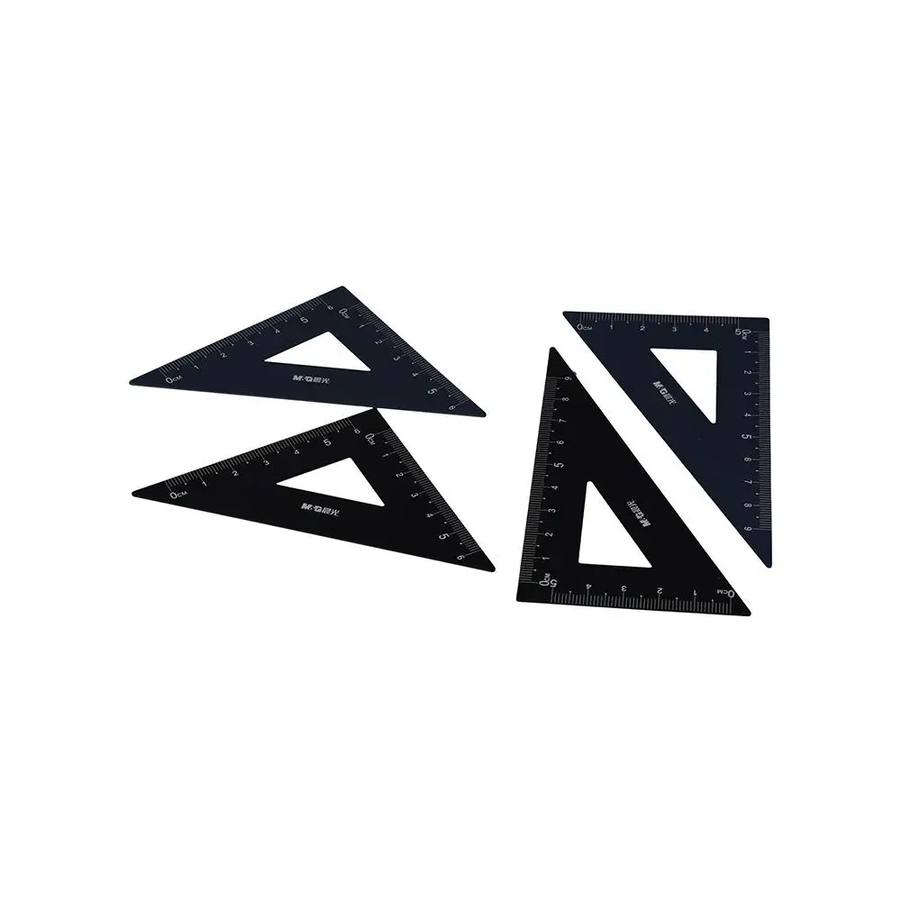 Multifunction School Compass Measurement Geometry Drafting Supplies Examination Stationery Aluminium Ruler Set Metal Rulers