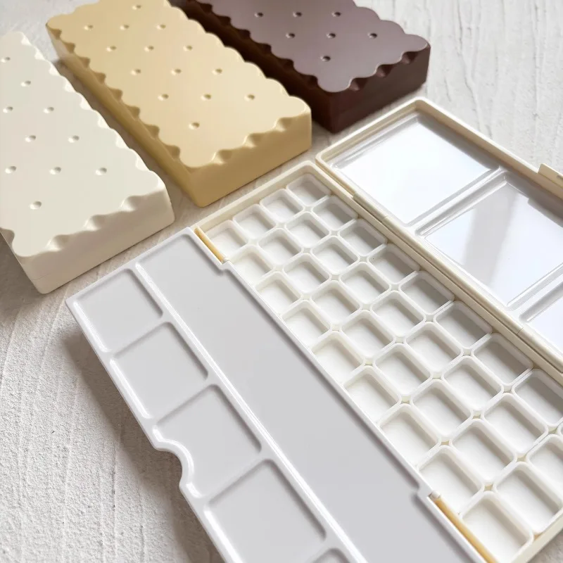 Pusta paleta akwareli Biscuit Chocolate Styling Pigment Box Pigment Tray Student Travel Painting Portable Art Supplies — zdjęcie produktu 5