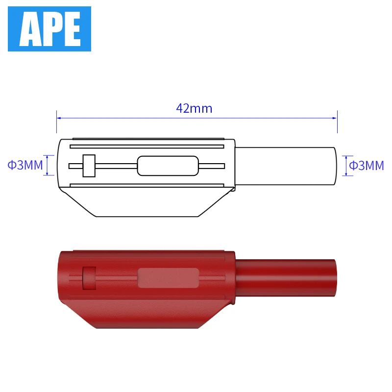 10 Stück 3mm Bananen stecker Sicherheit stapelbares Lot in Linie DIY Baugruppe Test leitungen Steck verbinder 5 Farben
