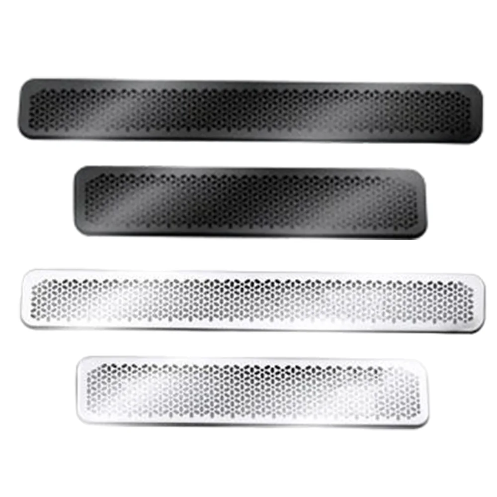 Car Under Seat AC Outlet Cover Trim Air Vent Covers Stainless Steel Black/ Silver for BYD Atto 3 / Yuan Plus 2022-2024 L and R