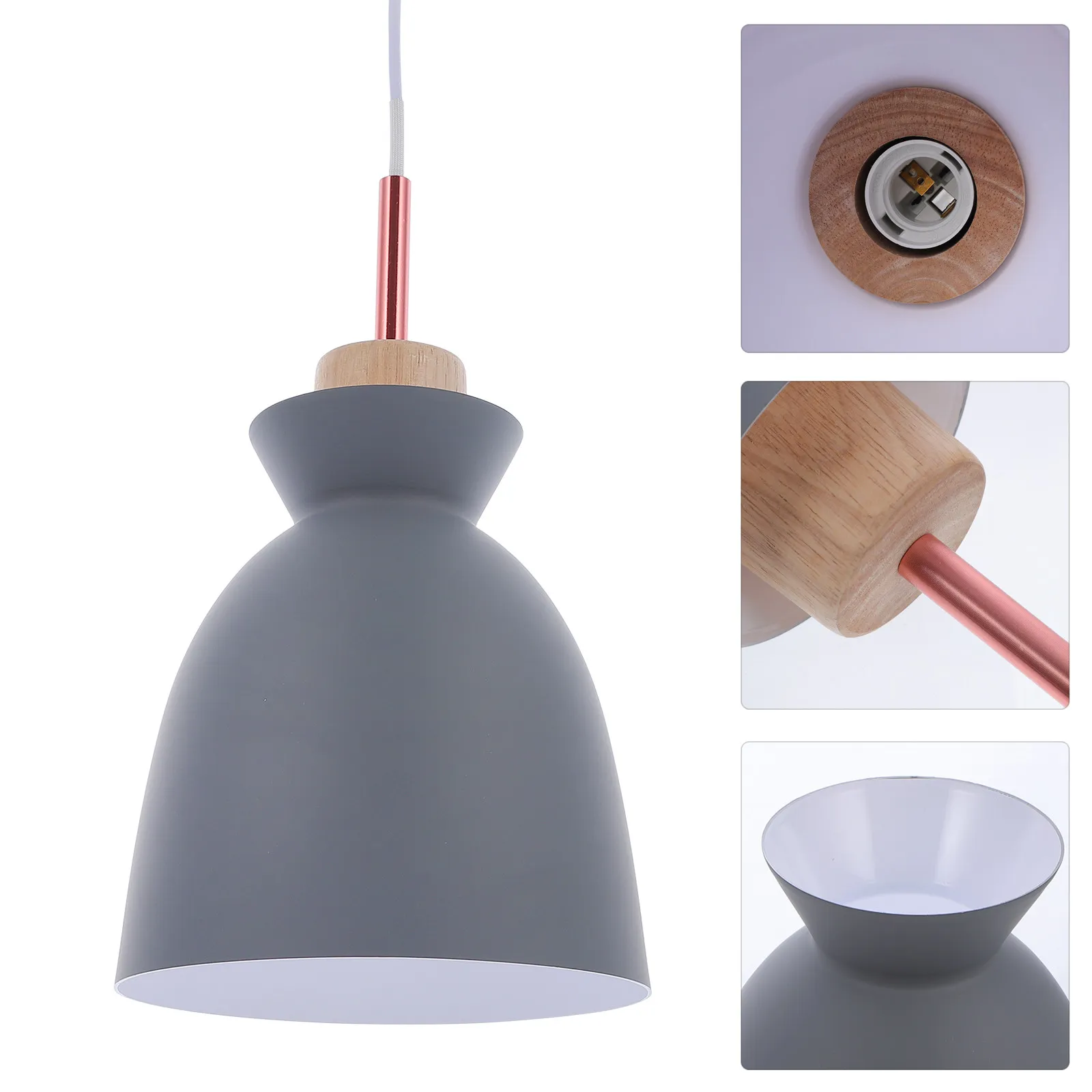 

Серый современный подвесной светильник 190 см без лампы, простой модный подвесной светильник для дома, гостиной, спальни, кабинета