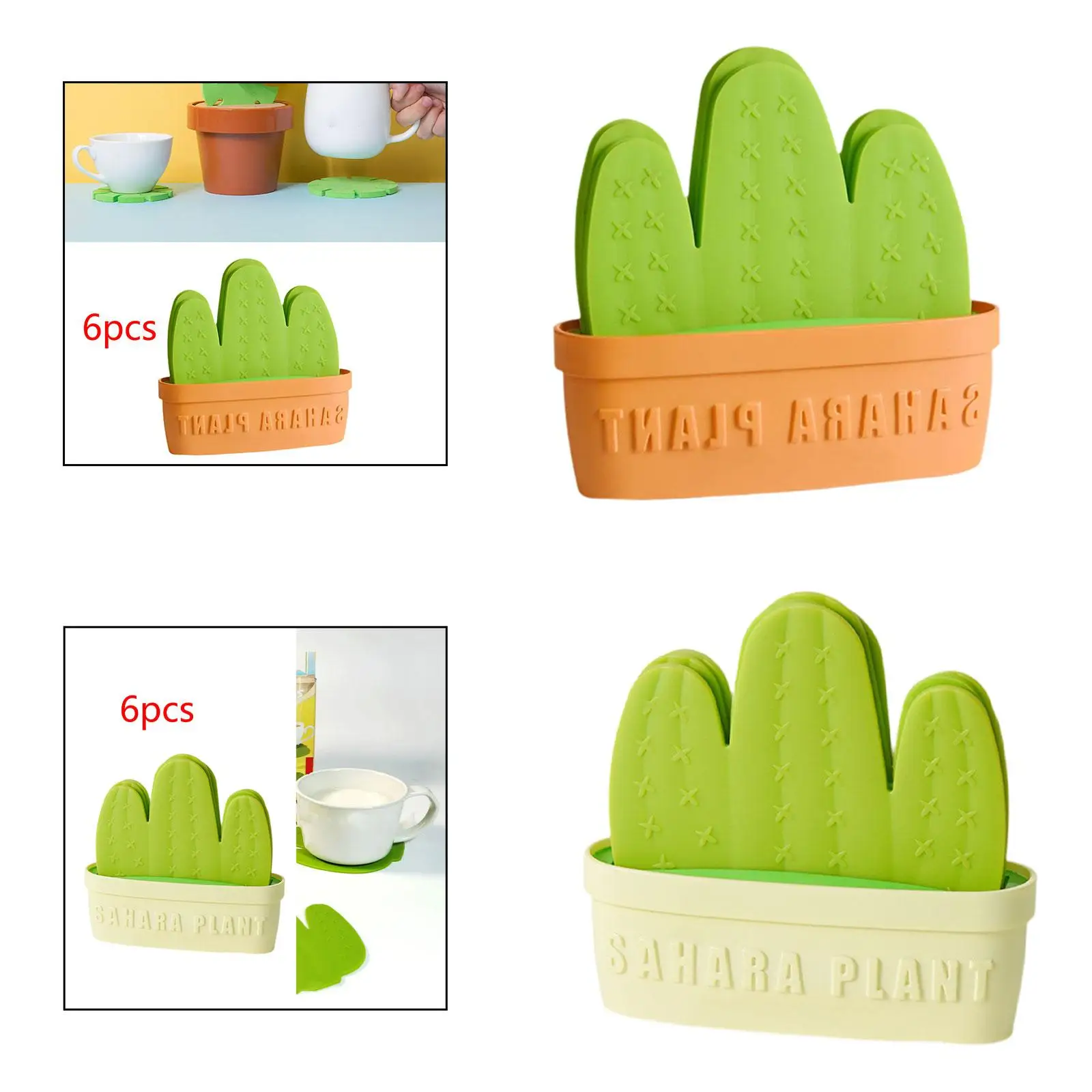 Lustige Untersetzer, Tischsets mit Blumentopfhalter, wasserdicht, schmutzabweisend