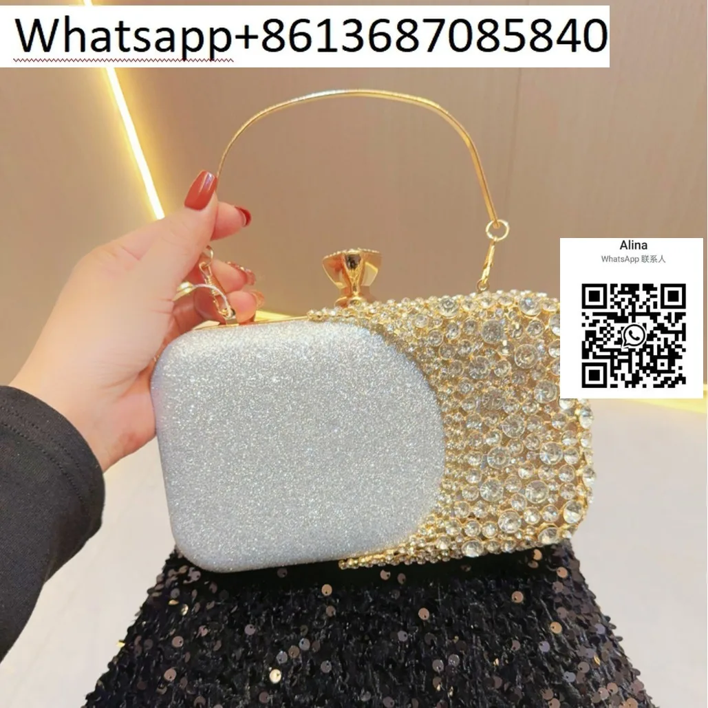 

Rhinestone clutch wedding celebrity banquet diamond-encrusted crossbody dinner bag