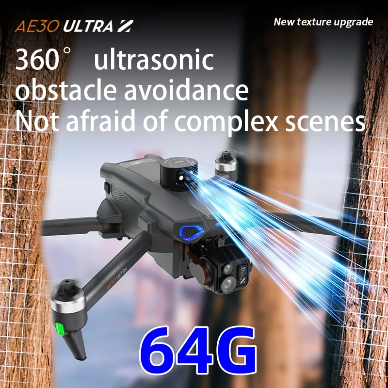 

AE30 GPS Drone 8K Profession HD Camera 3-axis Gimbal Brushless Laser Obstacle Avoidance Airdrop With Large Screen Quadcopte Toys