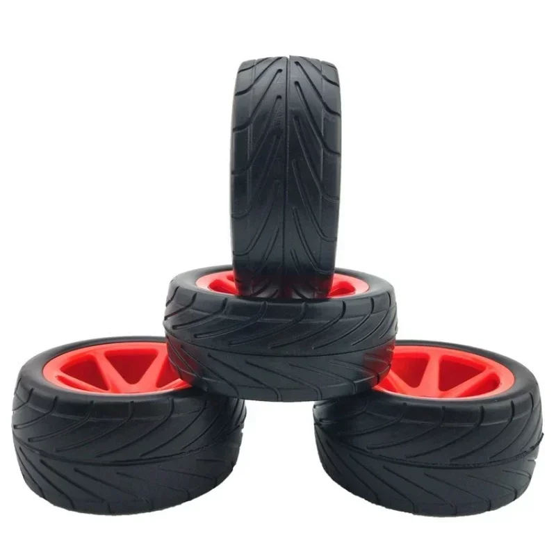 4 PCS For 1/10 Off-Road Vehicle Tire HPI WR8 Running Broker Road Tire Flat Running Tire LC 1/10 Off-Road Vehicle