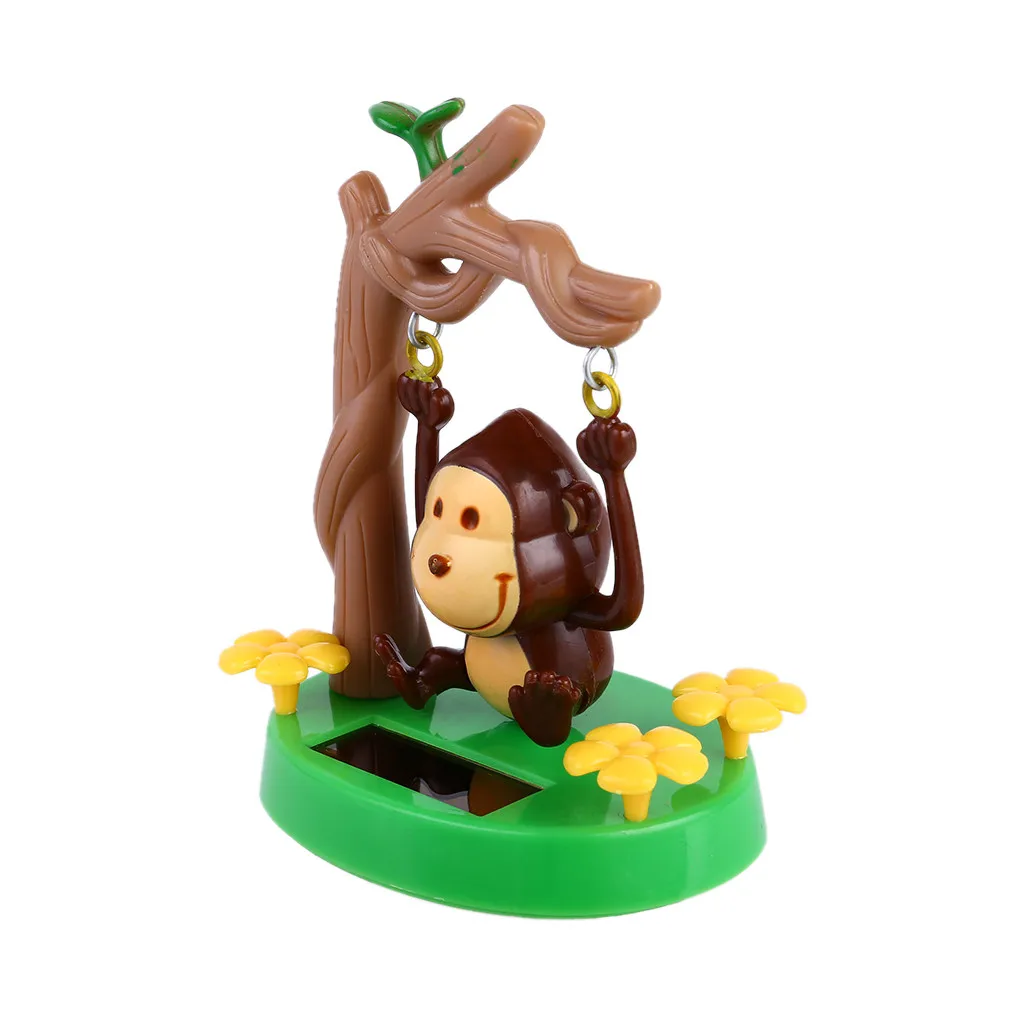 Novità Happy Dancing Solar Animal Toys Solar Powered Dancing Monkey Swinging Bobble Toy regalo per la decorazione dell'auto bambini Hot