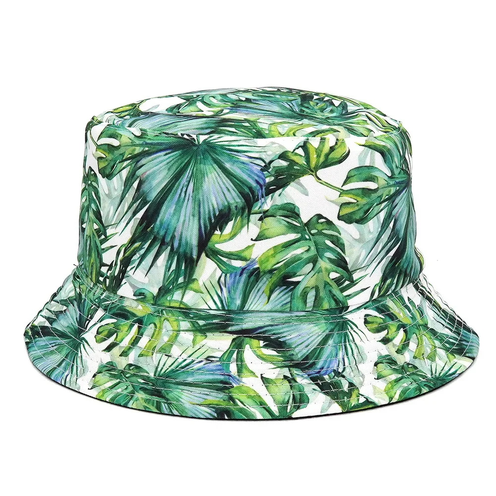 2024 Printed Graffiti Bucket Hats for Women Men Fashion Spring Summer Panama Caps Black Cotton Fisherman\'s Hat