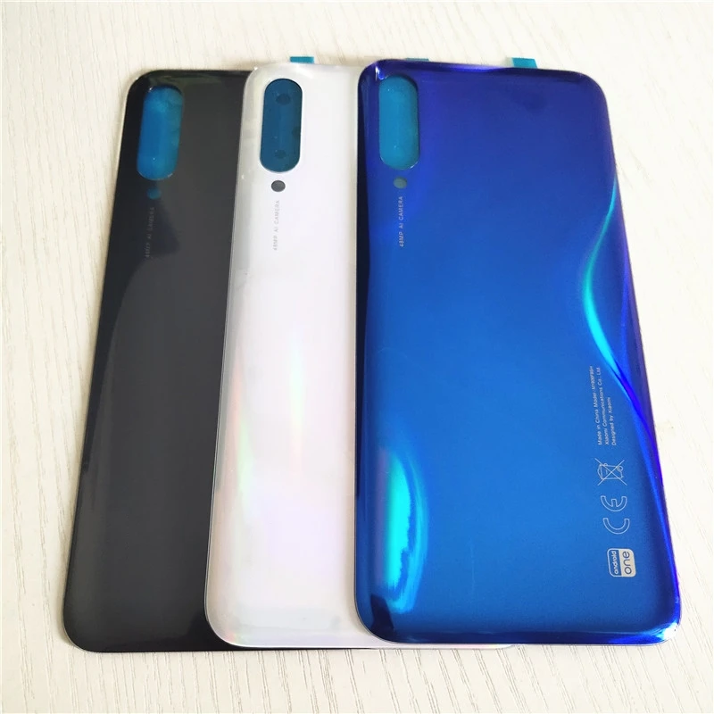 New For Xiaomi MiA3 Mi A3 CC9e Battery Cover Back Glass Panel Rear Housing Door Phone Case