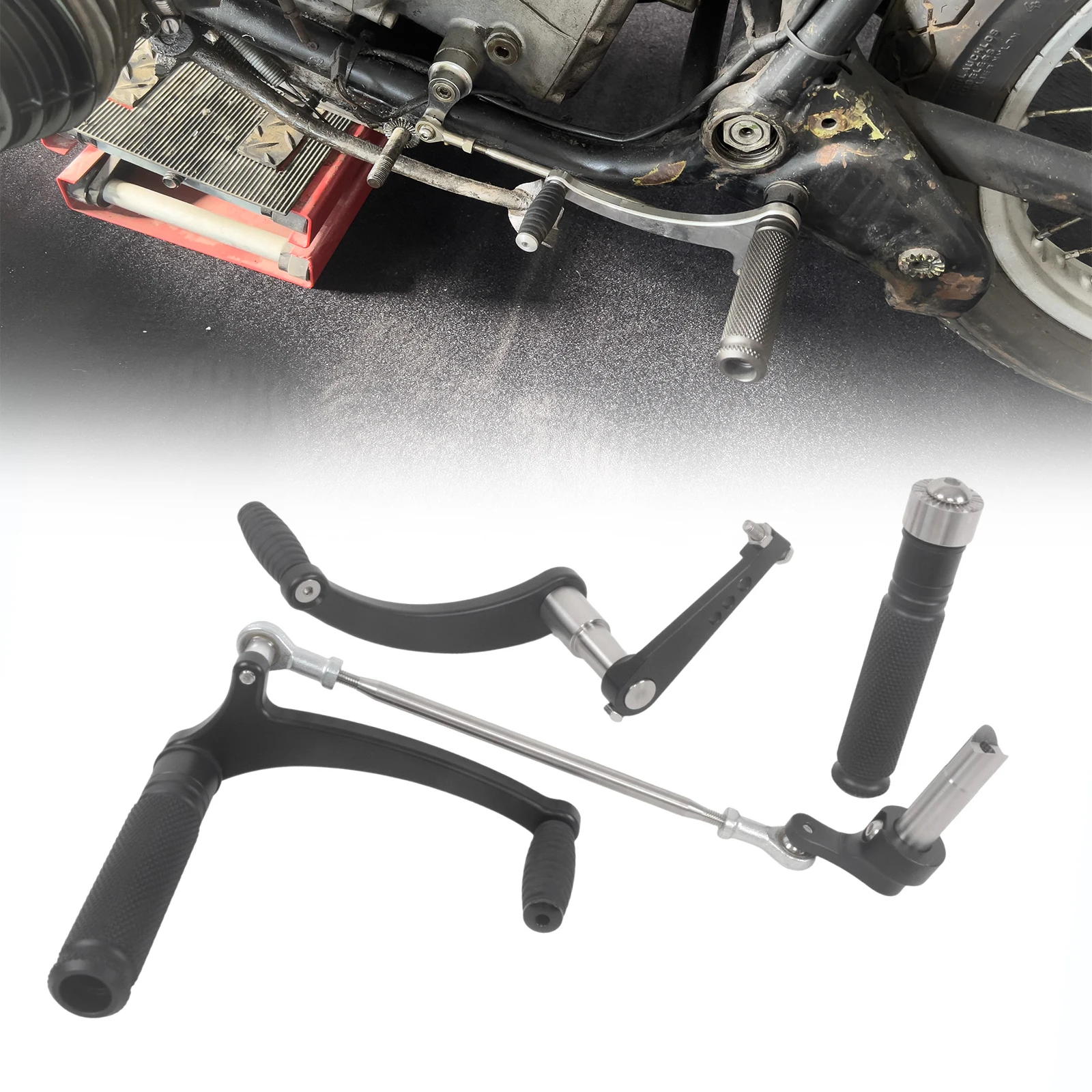 Cafe Racer R Serie For BMW R65 R60 R75 R90 R100 Foot Peg Rest Mount Bracket Vintage Motorcycle Part Footrest Rearset Shift Lever