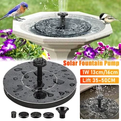 1W Solar Fountain Pump Lift 35-50CM Floating Solar Powered Water Fountain Pump for Bird Bath Garden Pond Pool Fish Tank Outdoor
