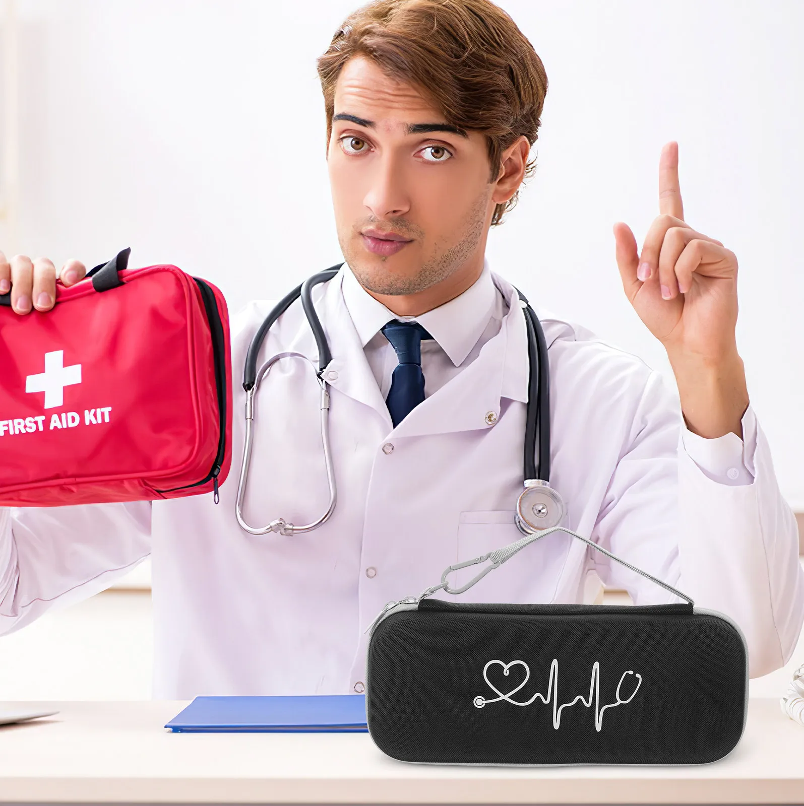 

Портативный жесткий чехол для стетоскопа, ударопрочная сумка для хранения, дорожный органайзер для медсестер, защитный футляр для необходимых принадлежностей