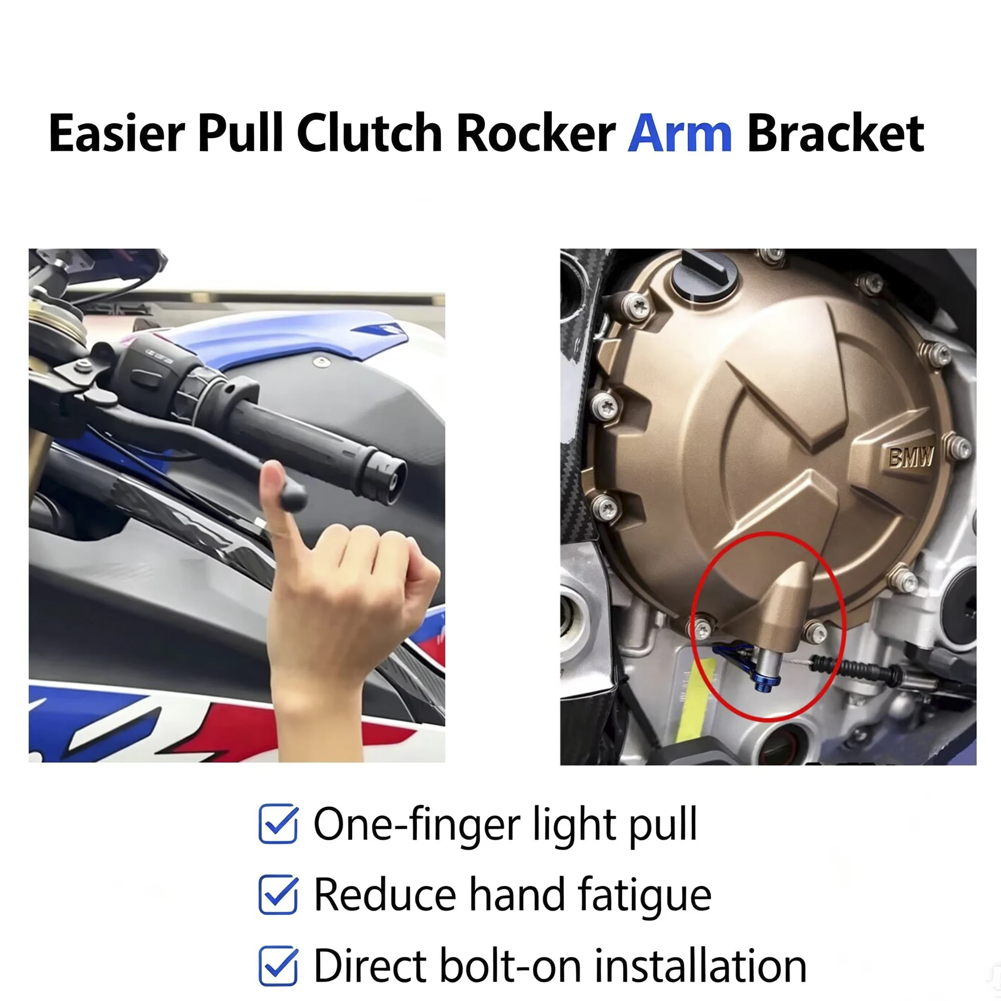 Easier Pull Clutch Rocker Arm Bracket Labor‑Saving Clutch Lever Support For BMW S1000XR M1000XR 2020-2026 Motorcycle Accessories