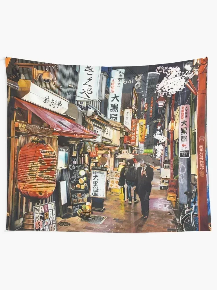 Tokyo in the rain Tapestry House Decorations Funny Decoration For Home Tapestry