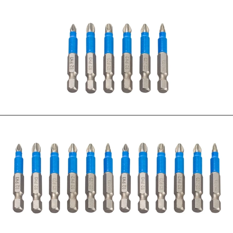 H58C Impact Crossed Bit Antislip Long Screwdriver Bit Set Shank Crossed