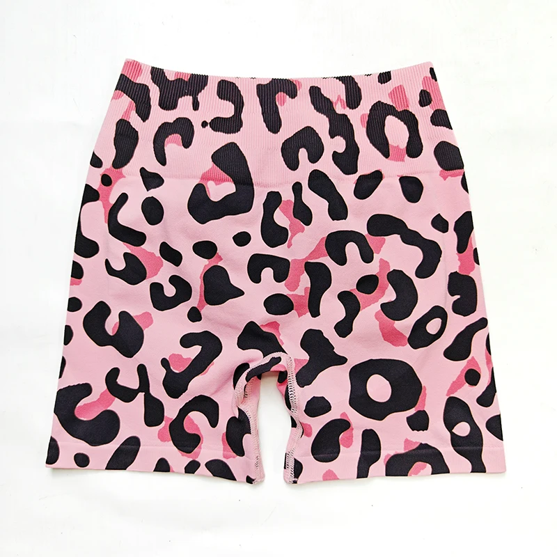 Summer Dopamine Color Graffiti Printed Yoga Shorts Women's High Waist Hip Lift Belly Sports Fitness Training Shorts