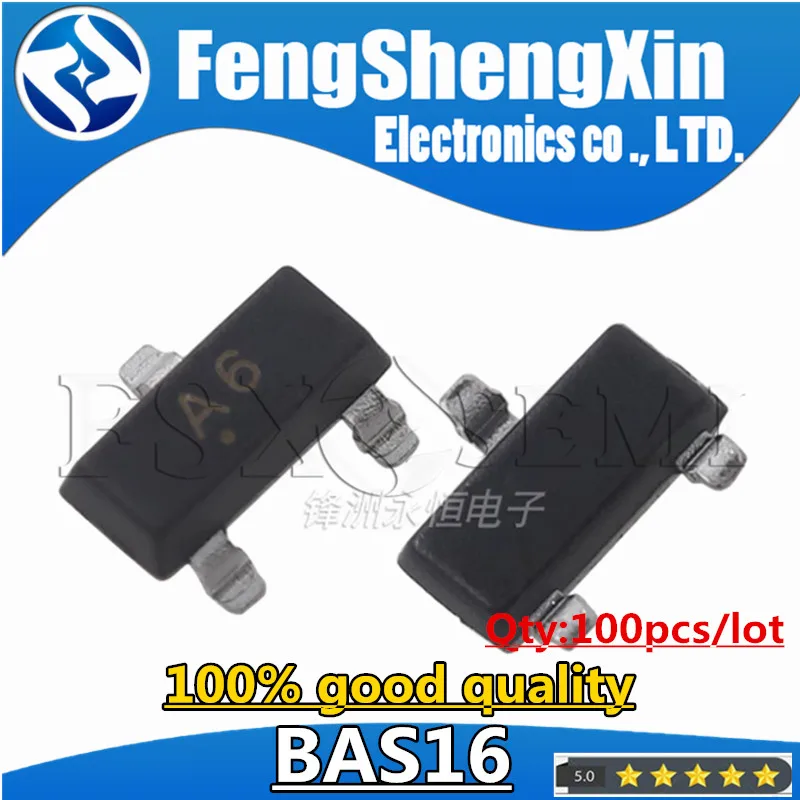 

100pcs/lot BAS16 A6 A6W SOT-23 switching diode