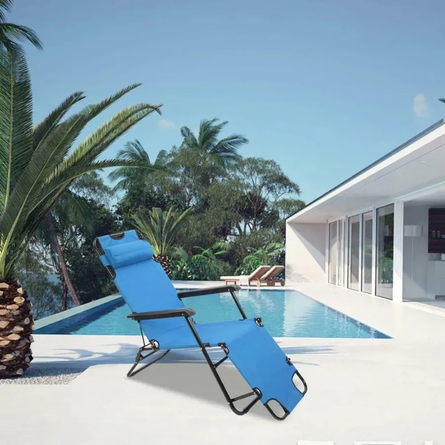 

Folding Camping Reclining Chairs,Portable Zero Gravity Chair,Outdoor Lounge Chairs, Patio Outdoor Pool Beach Lawn Recline,Loung