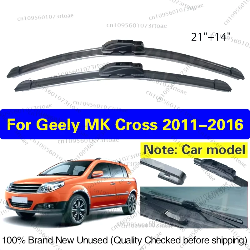 

Car Front Wiper Blades For Geely MK Cross 2011 - 2016 Windshield Windscreen Wiper Blade Brushes Cutter 21"+14" Car Accessories