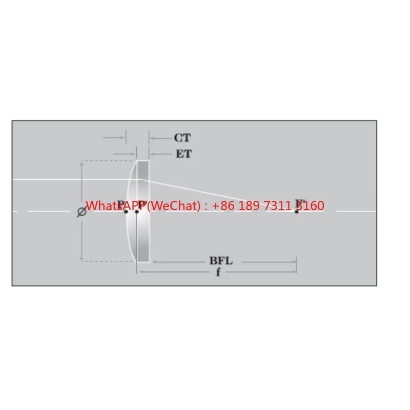 Calcium Fluoride CaF2 Plano-convex Lens with A Diameter of 12.7mm Calcium Fluoride Lens UV Infrared Beam Expander Lens