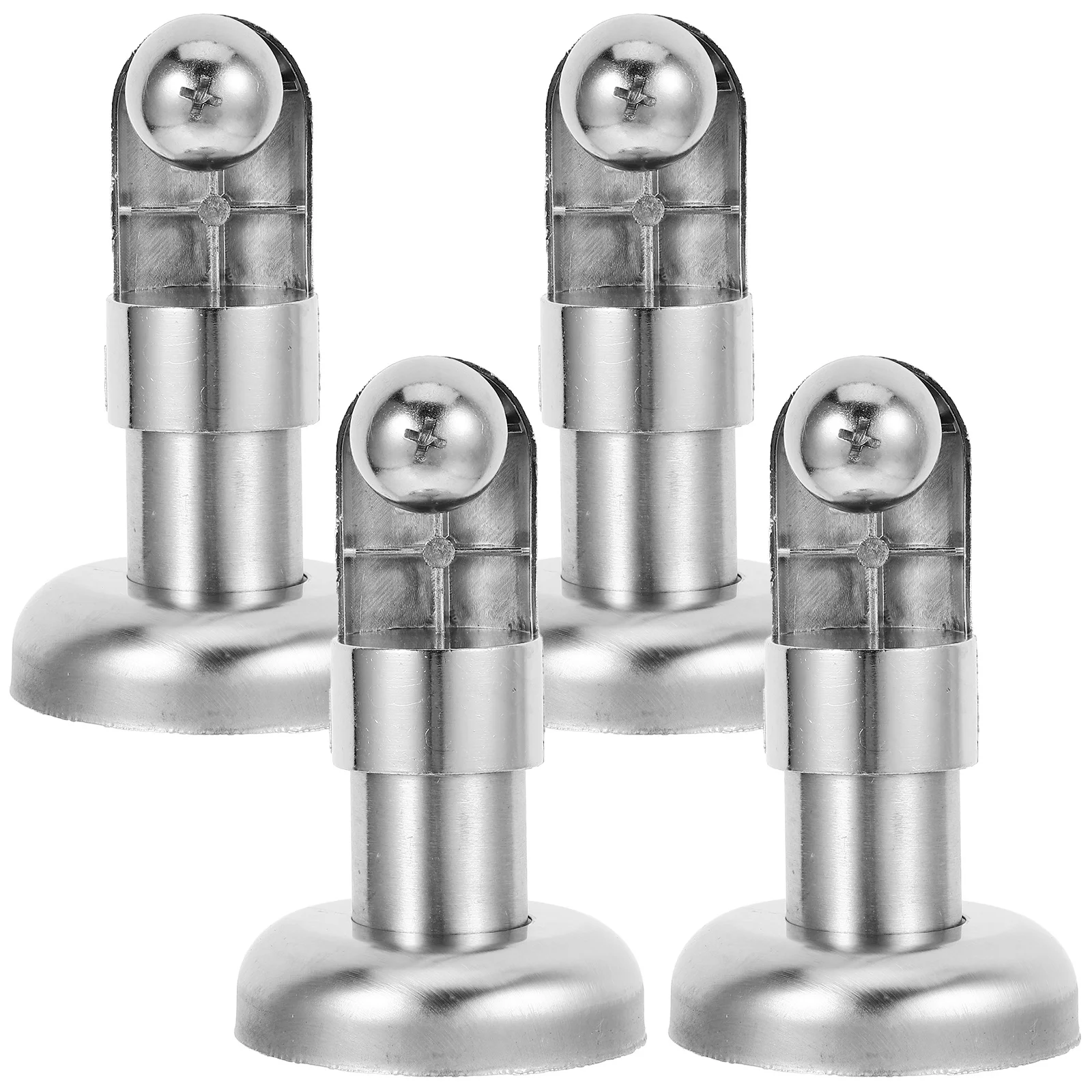 

4Pcs Stainless Steel Restroom Partition Foot Strong Bearing Toilet Partition Stand Public Bathroom Support Fittings