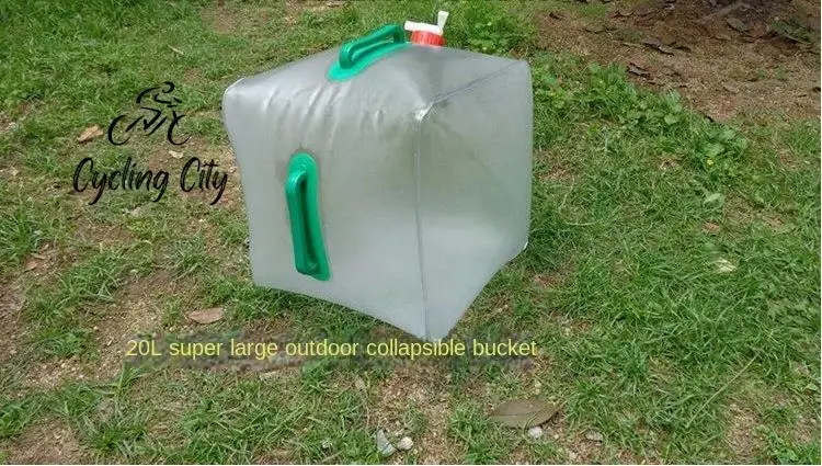 Cycling City 10L/20L Folding Water Bag Large Capacity Portable Water Container Kettle Plastic Bucket Camping Equipment Supplies