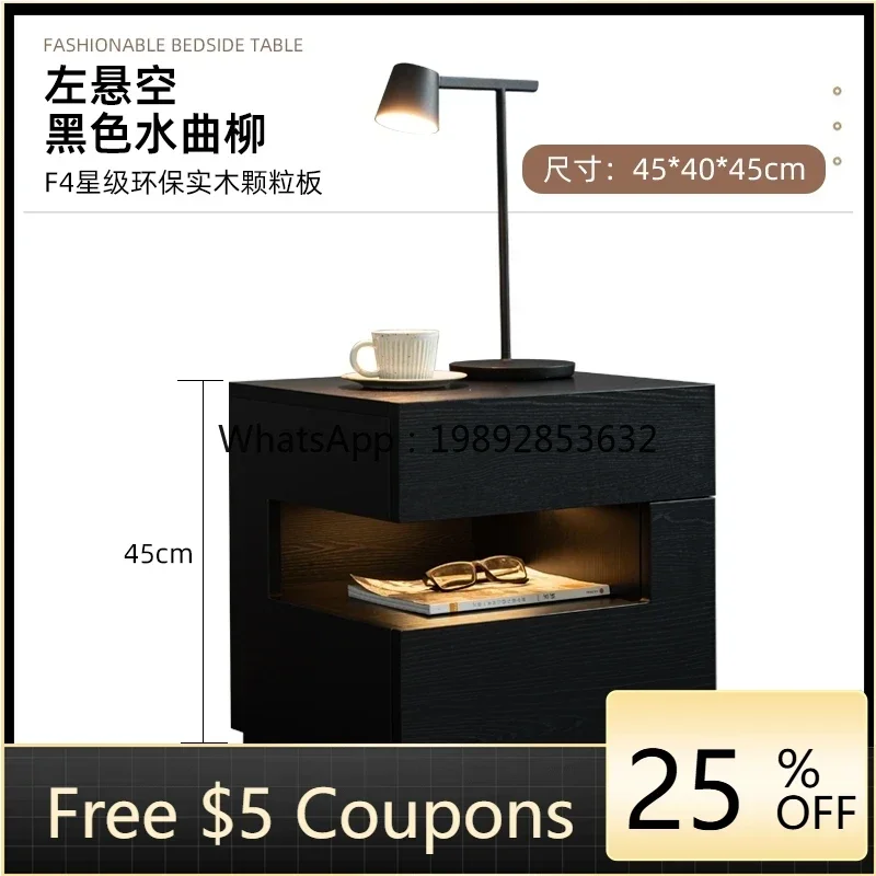 

GZ minimalist bedside table integrated suspended bedside table modern minimalist bedroom locker