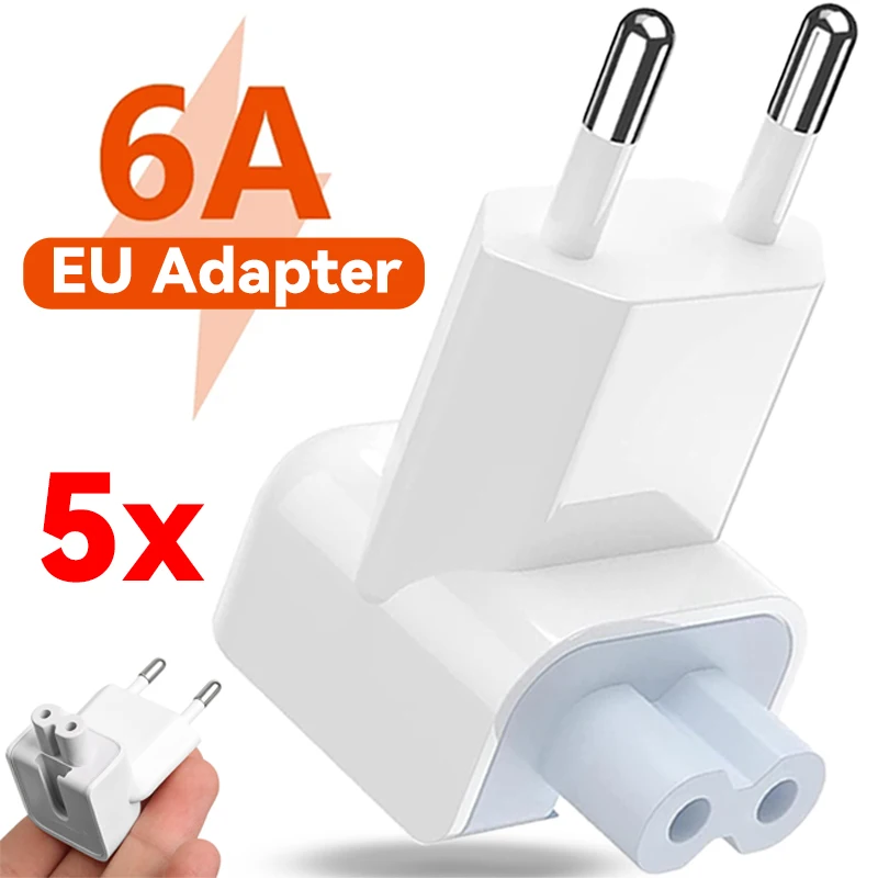 5-1PCS 6A EU AC Power Wall Travel Plug Charger Adapter for Apple MacBook Ipad Magsafe Macbook Laptop Phone Charge Power Adapter