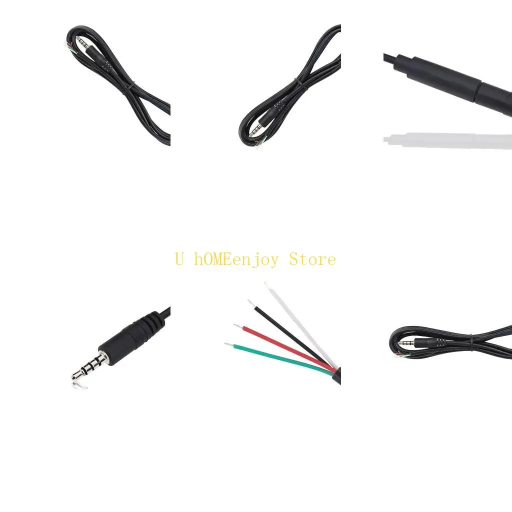 B0KF 3.5mm Male Adapter to Bare Wire Open End 3.5mm Adapter Sound Cable for Headset Microphone Repair Maintenance