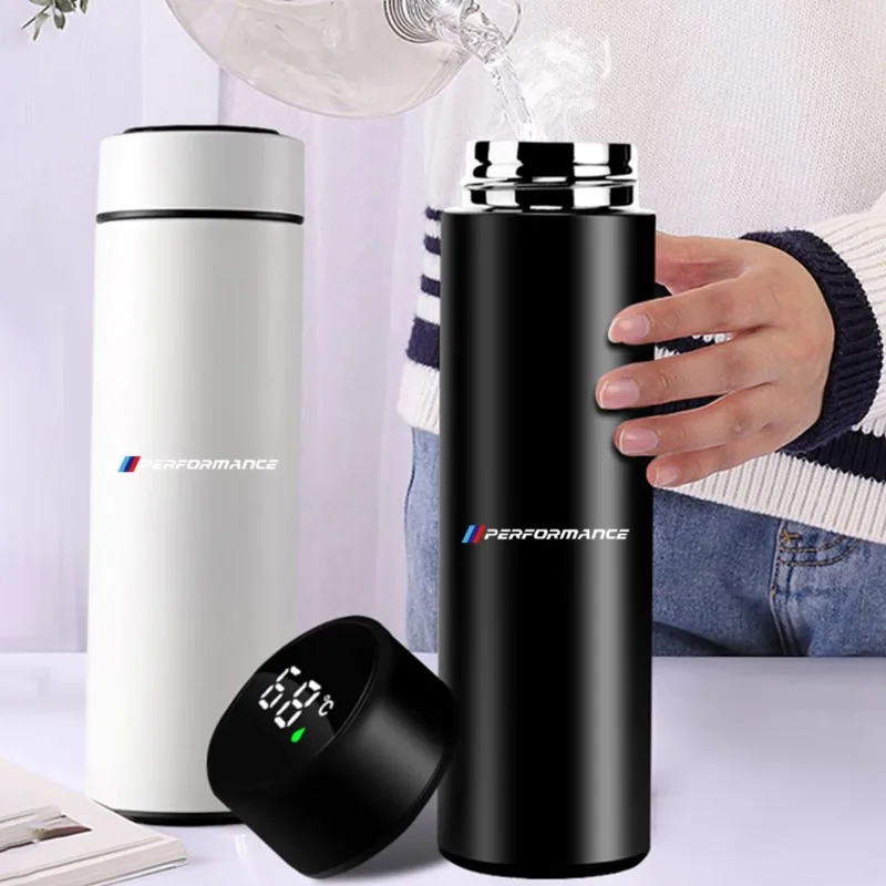 Thermos Bottle Smart Cups With Temperature Display 304 Stainless Steel Vacuum Insulated Intelligent Cup For BMW M Performance M3