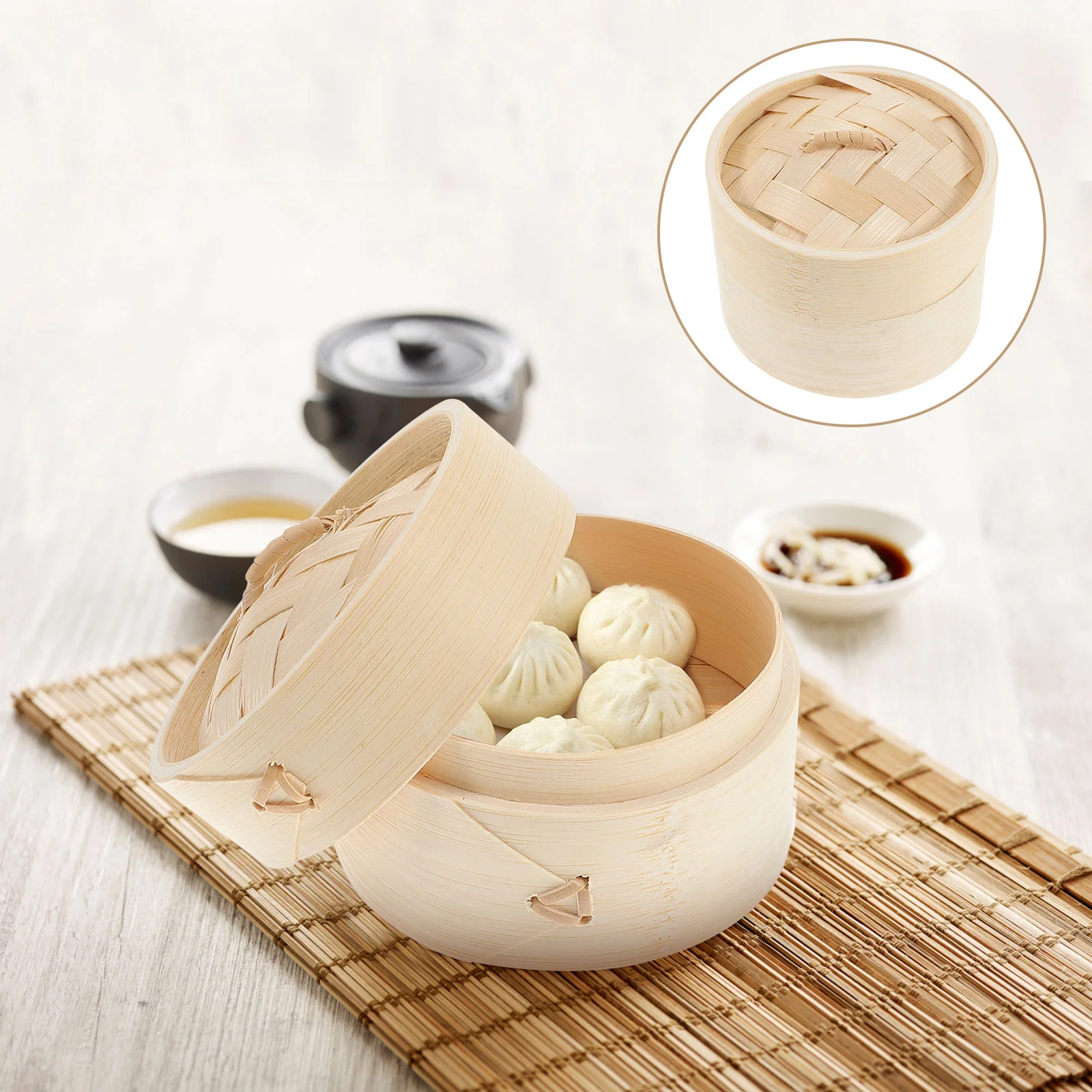 Steamer Convenient Bamboo Dumpling Basket Household Steamed Stuffed Bun Cooking Tool Steaming