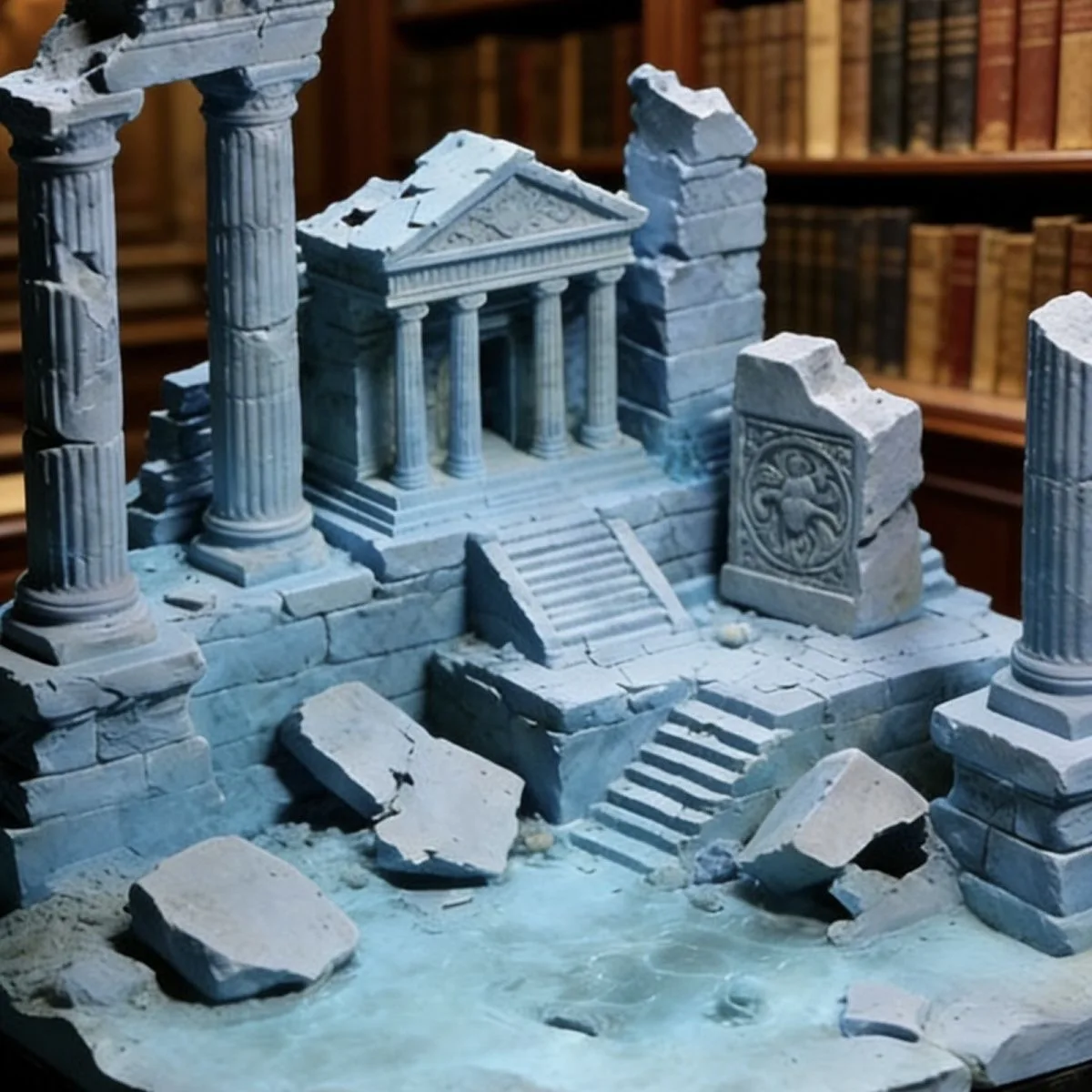 

Atlantis fish tank scenery, Roman column aquarium decoration, underwater ruins fish tank ornaments, fish and shrimp hiding house