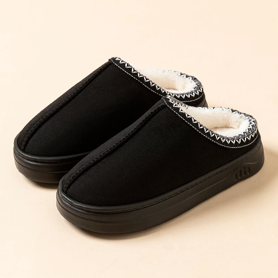 Winter Damesslipper Mode Fuzzy Bont Antislip Zachte zool Buiten Binnen Warm Comfort Heren Vrije tijd Pluche Huisschoenen Paar