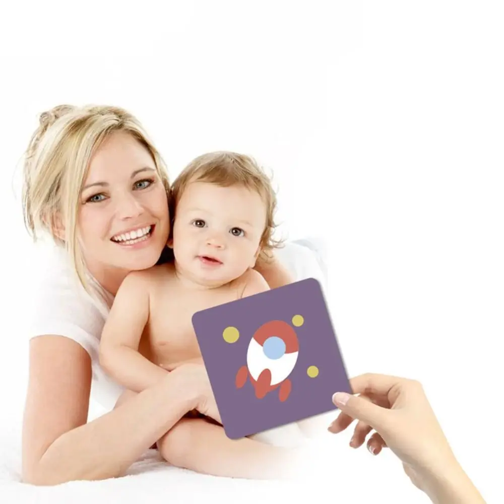 Cartões de estimulação visual do bebê de papel montessori jogos de visão flashcards de alto contraste reutilizáveis requintado cartões flash do bebê
