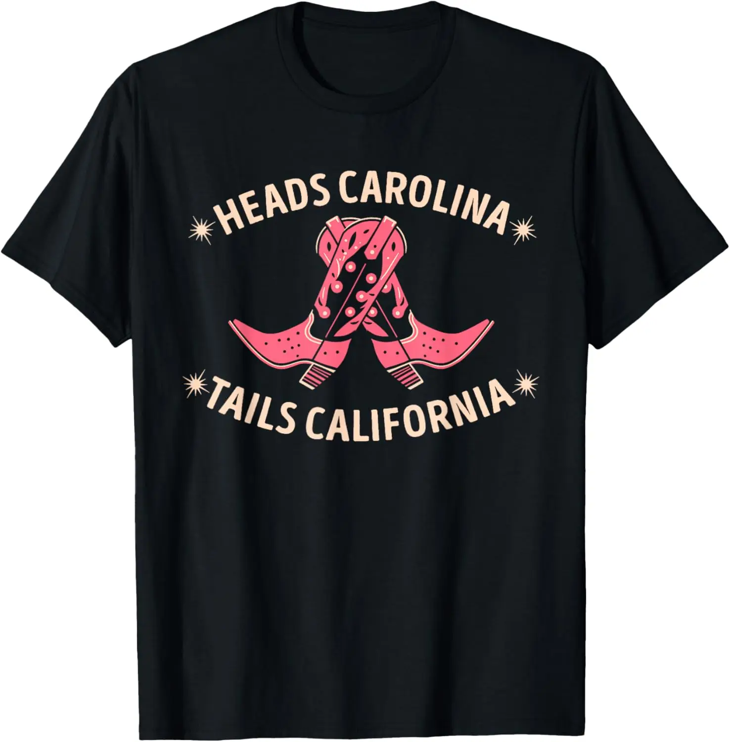 Heads Carolina Tail California Retro Vintage T-Shirt