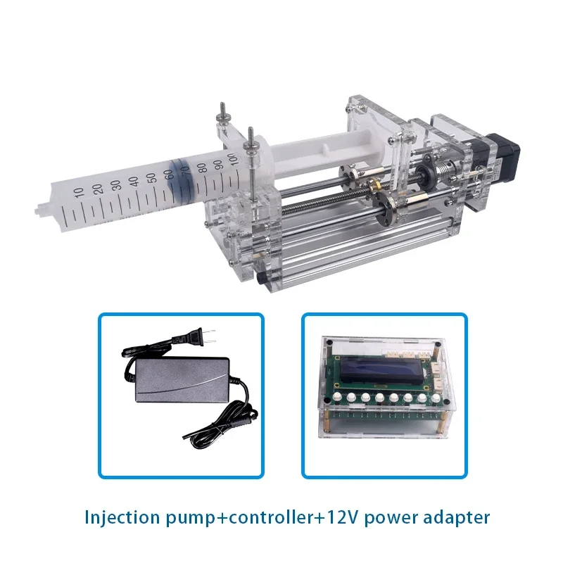 12V High-precision Liquid Drip Machine Precision Injection Propulsion Pump Stepper Micro Pump Laboratory Micro Injection Pump