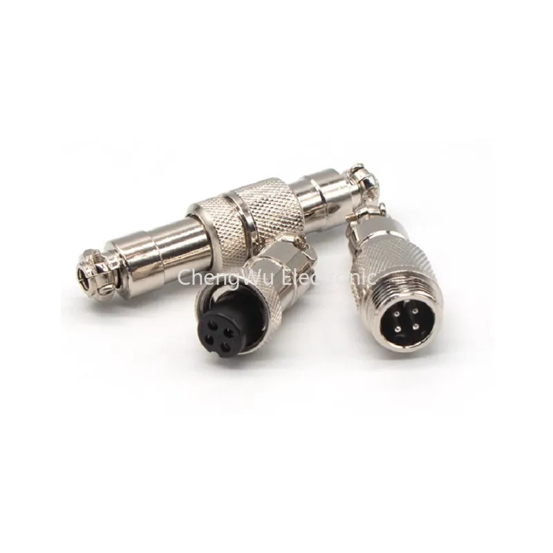 1set GX12 Butt Type Aviation Plug Male and Female Pin Connector 12mm Circular Connectors Socket Plug GX12-2/3/4/5/6 Pin