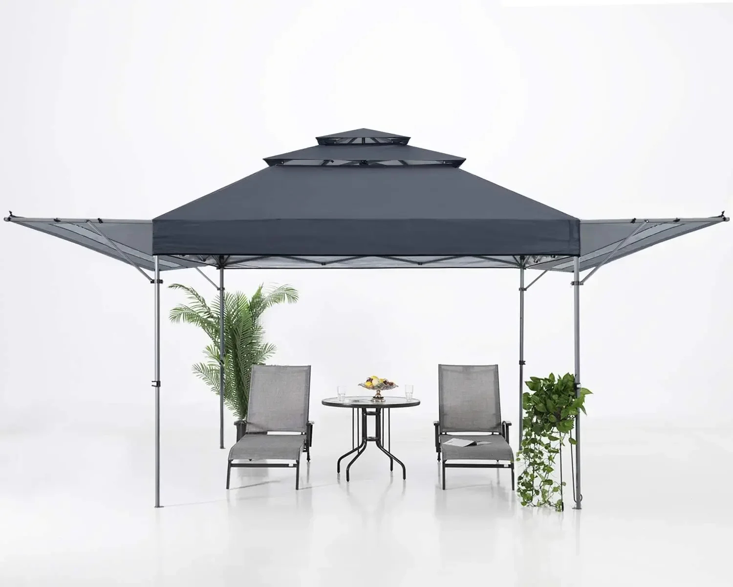 Pop Up Gazebo with 3-Tier Canopy