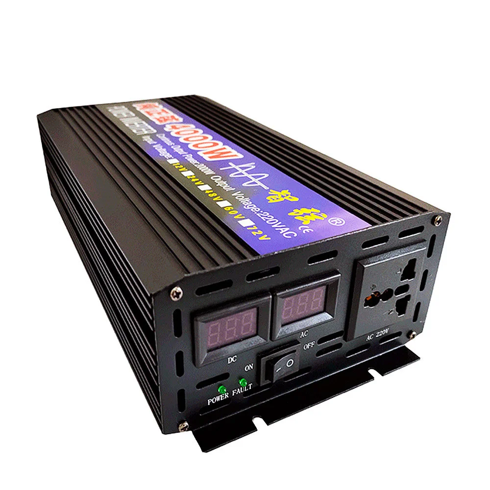 AC 110V Output Pure Sine Wave Inverter 12V 24V 48V To AC 110V Voltage Converter Surge 1000W 2000W 3000W 5000W Solar Outdoor Use