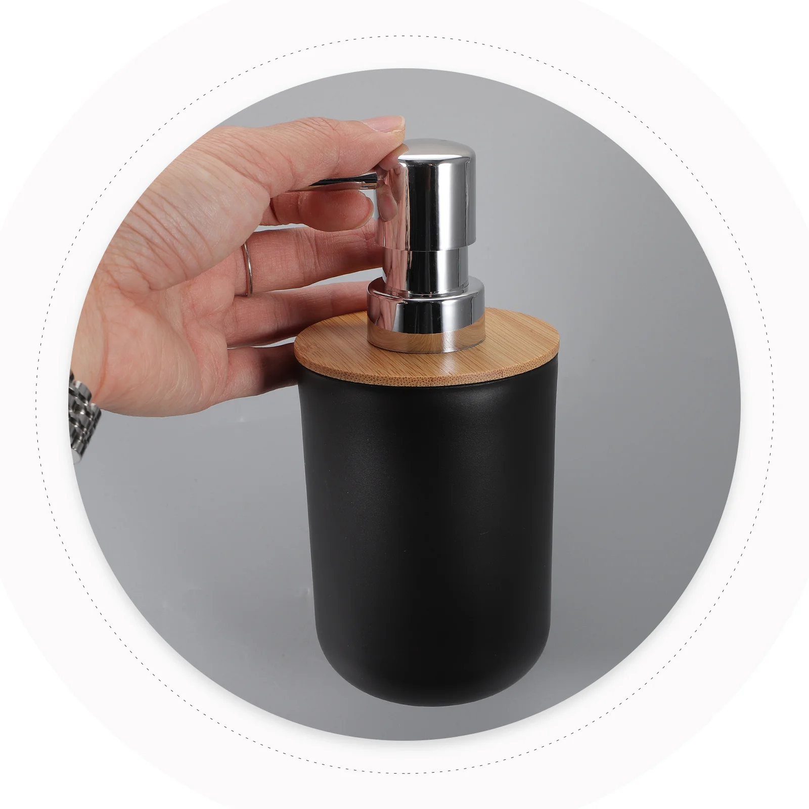 

1Set Bathroom Accessories Set Wash Cup Toothbrush Holder Soap Dispenser Stylish Black Bathroom Organizer Multi Purpose